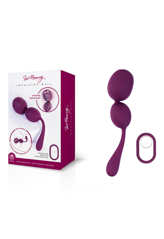 Lust Rhapsody Impulsing Ball - Purple USB Rechargeable Impulsing Kegel Balls with Wireless Remote