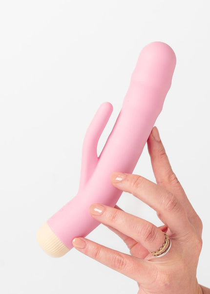 Girls Get Off - DeeDee - Pink 19 cm USB Rechargeable Thrusting Rabbit Vibrator