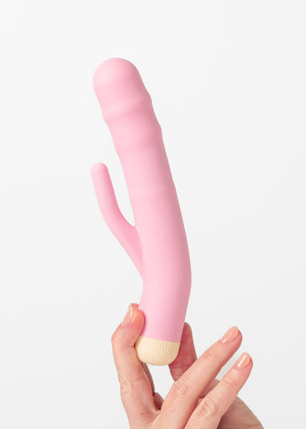 Girls Get Off - DeeDee - Pink 19 cm USB Rechargeable Thrusting Rabbit Vibrator