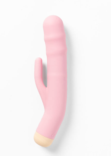 Girls Get Off - DeeDee - Pink 19 cm USB Rechargeable Thrusting Rabbit Vibrator