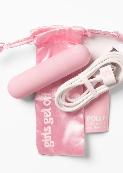 Girls Get Off - Polly - Pink 6.3 cm USB Rechargeable Bullet