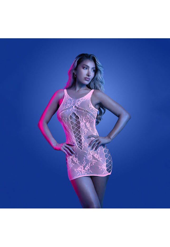 GLOW Magnetism Dress - OS - Glow In Dark Pink - One Size