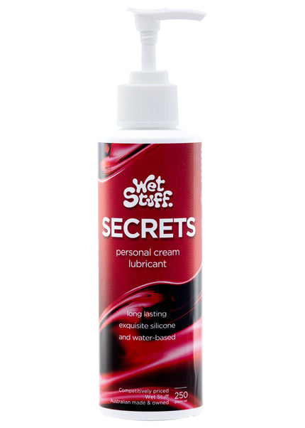 Wet Stuff Secrets - 250g Pump - Hybrid Lubricant - 250 gram Pump Bottle