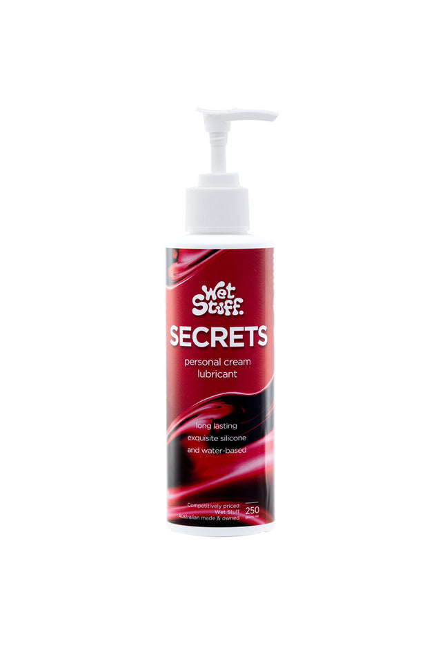 Wet Stuff Secrets - 250g Pump - Hybrid Lubricant - 250 gram Pump Bottle
