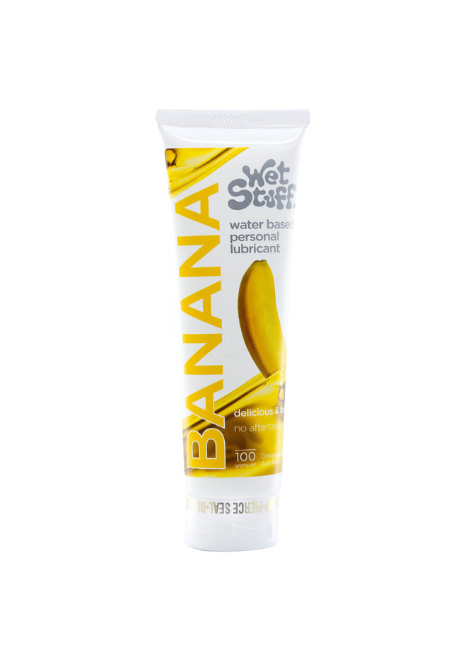 Wet Stuff Banana - 100g Tube - Banana Flavoured Water Based Lubricant - 100 gram Tube