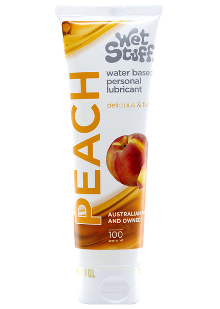 Wet Stuff Peach - 100g Tube - Peach Flavoured Water Based Lubricant - 100 ml Tube