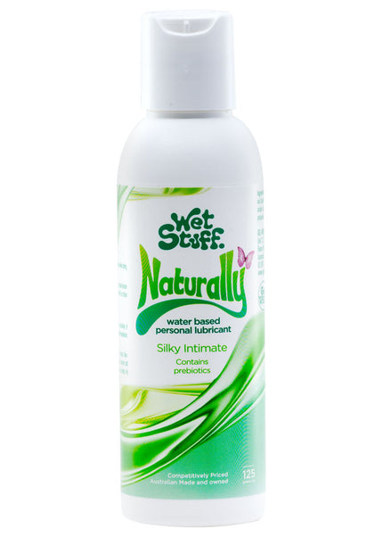 Wet Stuff Naturally - 125g Disk Top - Water Based Lubricant with Prebiotics - 125 gram Bottle