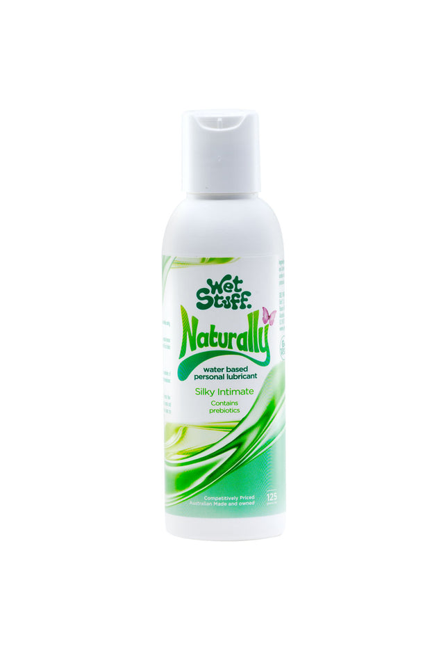 Wet Stuff Naturally - 125g Disk Top - Water Based Lubricant with Prebiotics - 125 gram Bottle