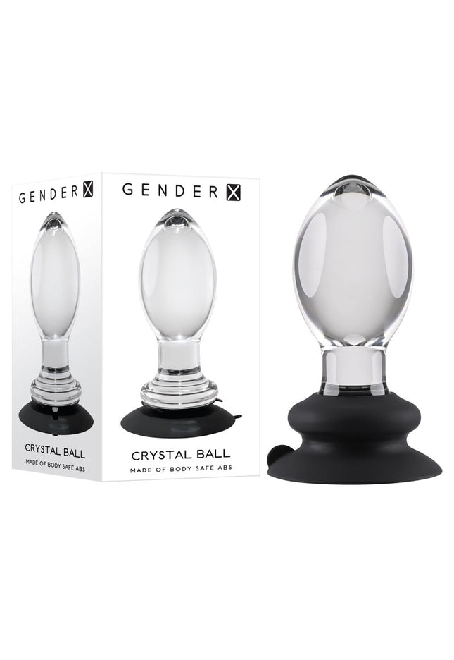 Gender X Crystal Ball - Clear Glass 13.6 cm Butt Plug with Suction Base