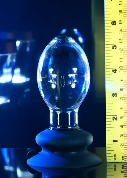 Gender X Crystal Ball - Clear Glass 13.6 cm Butt Plug with Suction Base