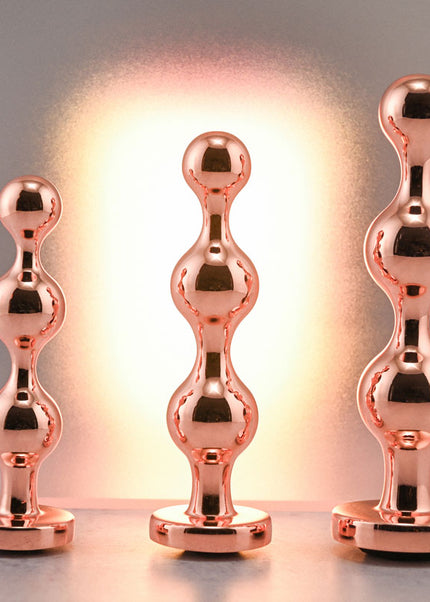 Gender X GOLD DIGGER SET - Rose Gold Metallic Butt Plugs - Set of 3 Sizes