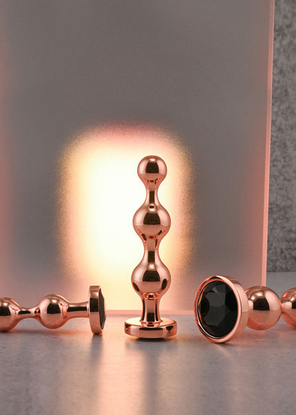 Gender X GOLD DIGGER SET - Rose Gold Metallic Butt Plugs - Set of 3 Sizes