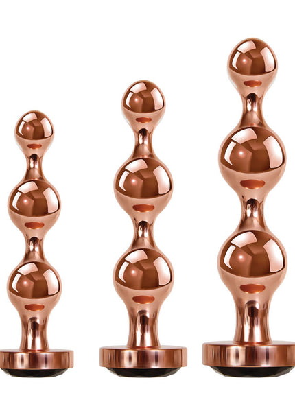 Gender X GOLD DIGGER SET - Rose Gold Metallic Butt Plugs - Set of 3 Sizes