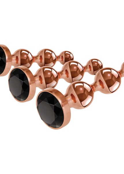 Gender X GOLD DIGGER SET - Rose Gold Metallic Butt Plugs - Set of 3 Sizes