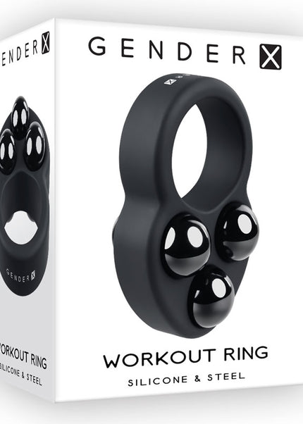 Gender X WORKOUT RING - Black Weighted Cock Ring