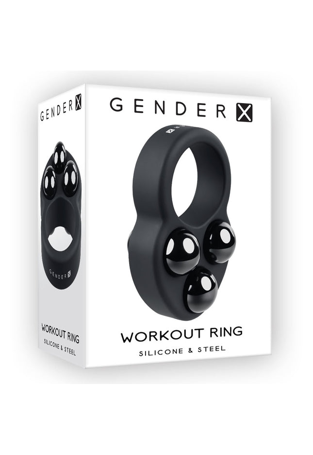 Gender X WORKOUT RING - Black Weighted Cock Ring
