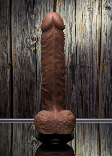 Gender X 10'' FLEXSKIN POSEABLE TRUE FEEL - Dark - Brown 29.2 cm Poseable Dong