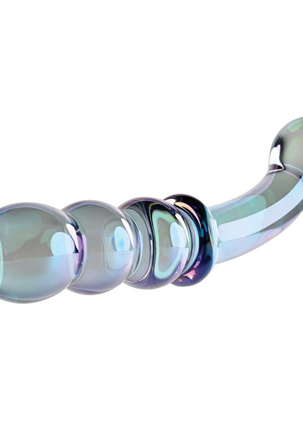 Gender X LUSTROUS GALAXY WAND - Blue/Violet Glass 18.5 cm Double Ended Massager