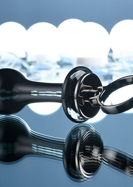 Gender X BLOW POP - Black 12.8 cm Glass Plug with Ring Pull