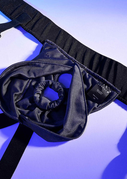 Gender X DOUBLE RIDER - Black Adjustable Strap-On Harness (No Probe Included)