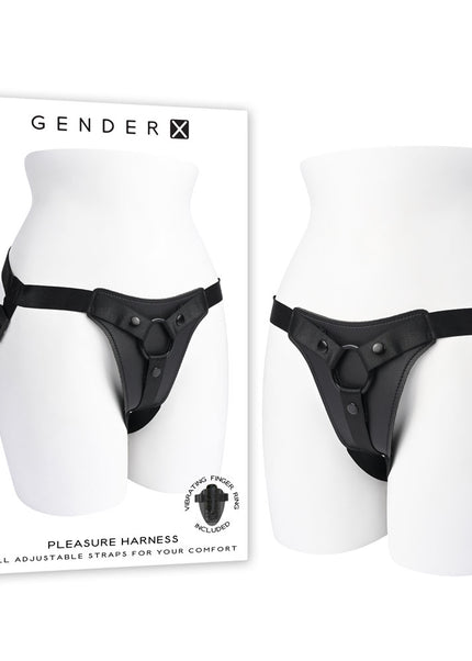 Gender X PLEASURE HARNESS - Black Adjustable Harness (No Probe Included)