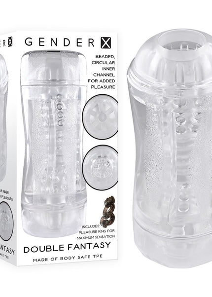 Gender X DOUBLE FANTASY - Clear Double Ended Stroker