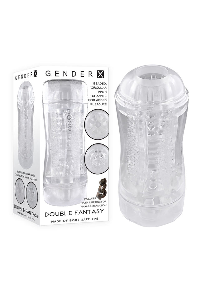 Gender X DOUBLE FANTASY - Clear Double Ended Stroker