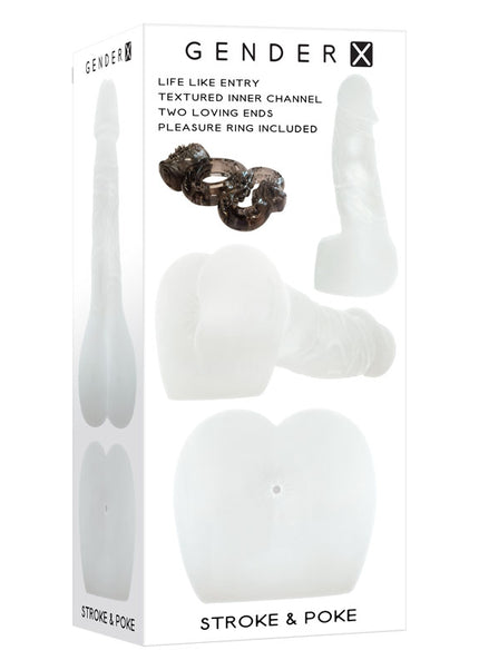 Gender X STROKE & POKE - Clear 20 cm Stroker Dong