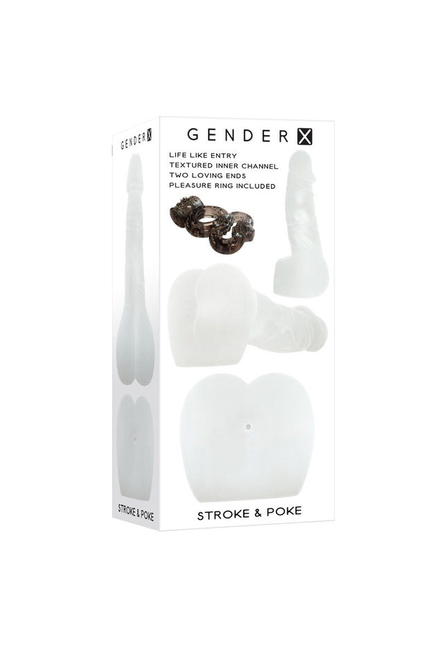 Gender X STROKE & POKE - Clear 20 cm Stroker Dong