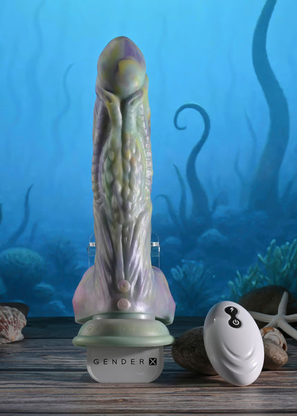 Gender X MONSTER'S BALL - USB Rechargeable Vibrating and Thrusting Fantasy Dildo with Wireless Remote