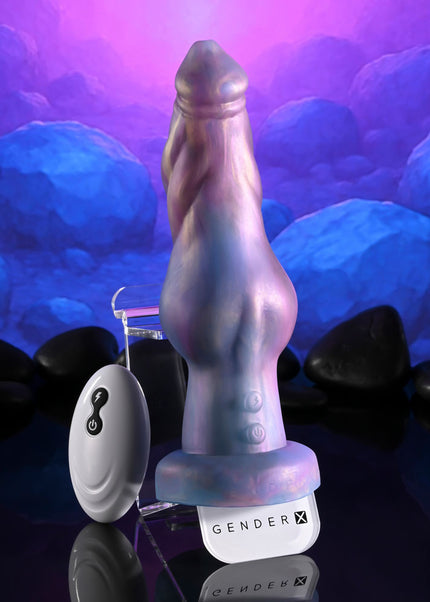 Gender X IMAGINARY FRIEND - Purple/Pink USB Rechargeable Vibrating Fantasy Dildo with Wireless Remote