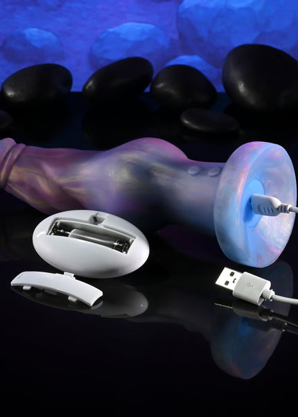 Gender X IMAGINARY FRIEND - Purple/Pink USB Rechargeable Vibrating Fantasy Dildo with Wireless Remote