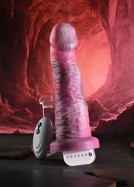 Gender X WHIMSICAL - Pink USB Rechargeable Vibrating Fantasy Dildo with Wireless Remote