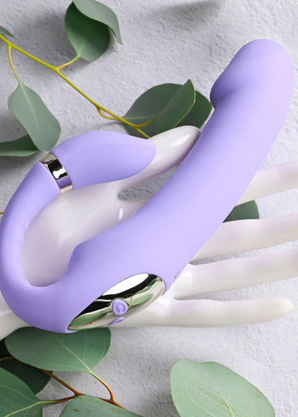 Gender X ORGASMIC ORCHID - Lilac 19 cm USB Rechargeable Strapless-Strap-On