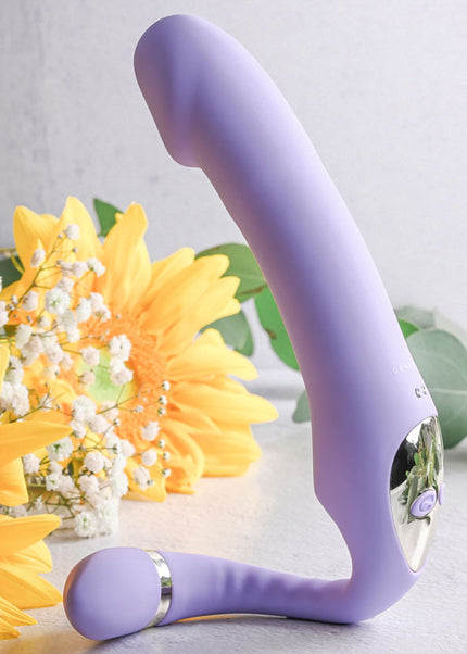 Gender X ORGASMIC ORCHID - Lilac 19 cm USB Rechargeable Strapless-Strap-On