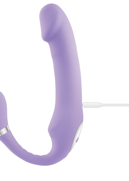 Gender X ORGASMIC ORCHID - Lilac 19 cm USB Rechargeable Strapless-Strap-On