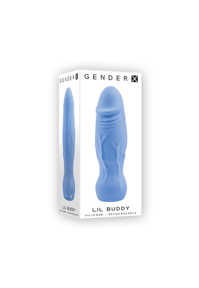 Gender X LIL BUDDY - Light Blue 10.1 cm USB Rechargeable Mini Vibrator