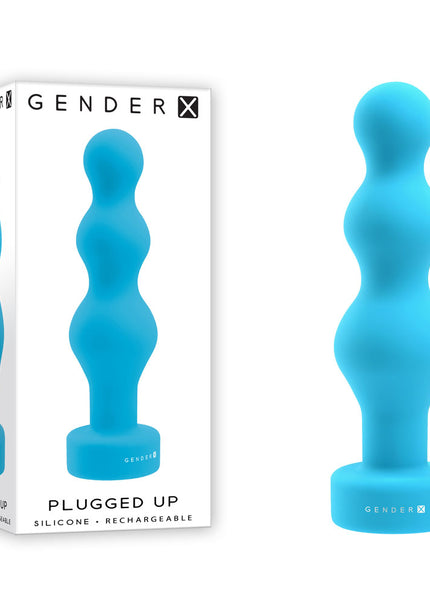 Gender X PLUGGED UP - Blue 13.6 cm USB Rechargeable Butt Plug