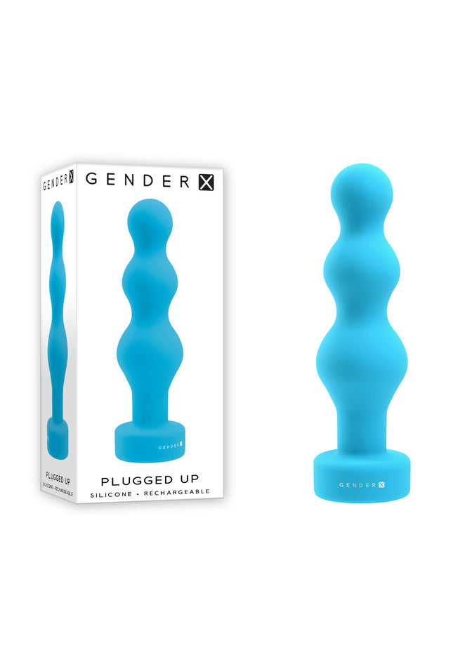 Gender X PLUGGED UP - Blue 13.6 cm USB Rechargeable Butt Plug