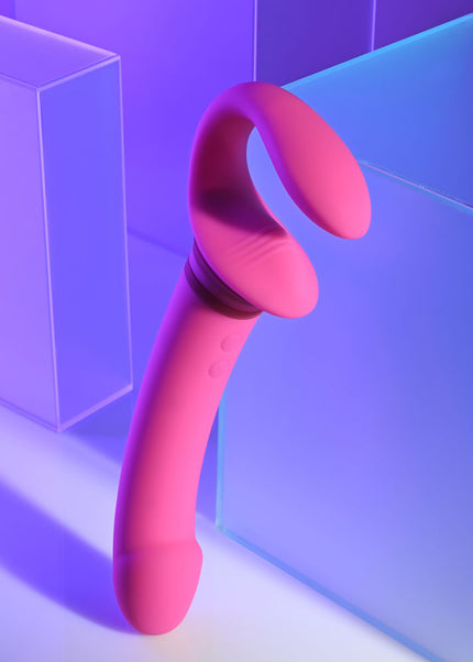 Gender X SHARING IS CARING - Pink 21.9 cm USB Rechargeable Strapless Strap-On