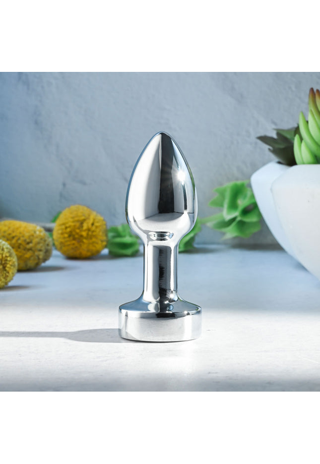 Gender X ROCKIN METAL PLUG MINI - Chrome 7.8 cm USB Rechargeable Vibrating Mini Butt Plug