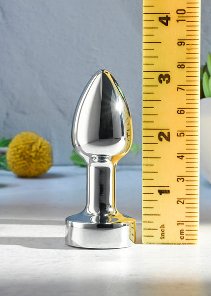 Gender X ROCKIN METAL PLUG MINI - Chrome 7.8 cm USB Rechargeable Vibrating Mini Butt Plug
