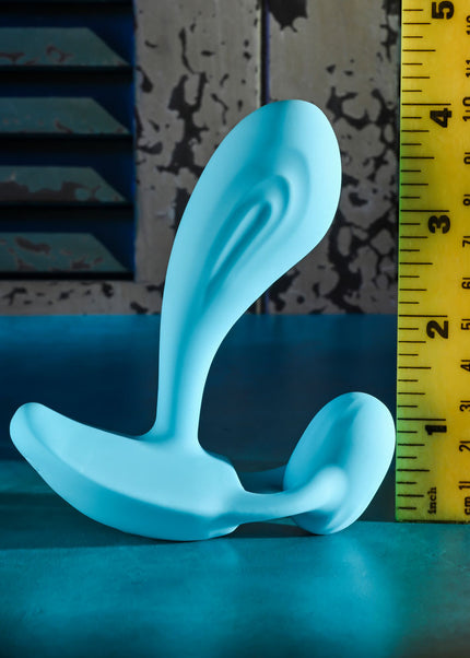 Gender X WEAR ME OUT - Blue 11.1 cm USB Rechargeable Wearable Vibrator with Wireless Remote