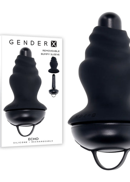 Gender X ECHO - Black 15.3 cm USB Rechargeable Butt Plug