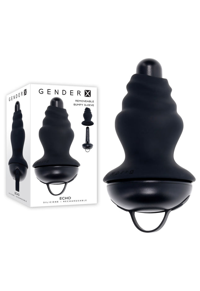 Gender X ECHO - Black 15.3 cm USB Rechargeable Butt Plug