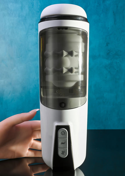 Gender X GET YOUR STROKE ON - USB Rechargeable Thrusting & Vibrating Auto Masturbator