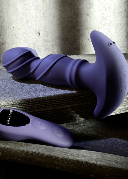 Gender X RING IT - Purple 16.5 cm USB Rechargeable Vibrator with Wireless Remote