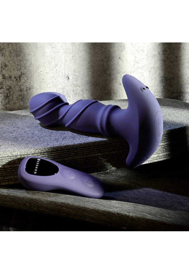 Gender X RING IT - Purple 16.5 cm USB Rechargeable Vibrator with Wireless Remote