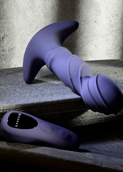 Gender X RING IT - Purple 16.5 cm USB Rechargeable Vibrator with Wireless Remote