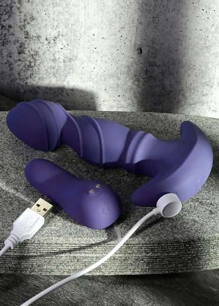 Gender X RING IT - Purple 16.5 cm USB Rechargeable Vibrator with Wireless Remote